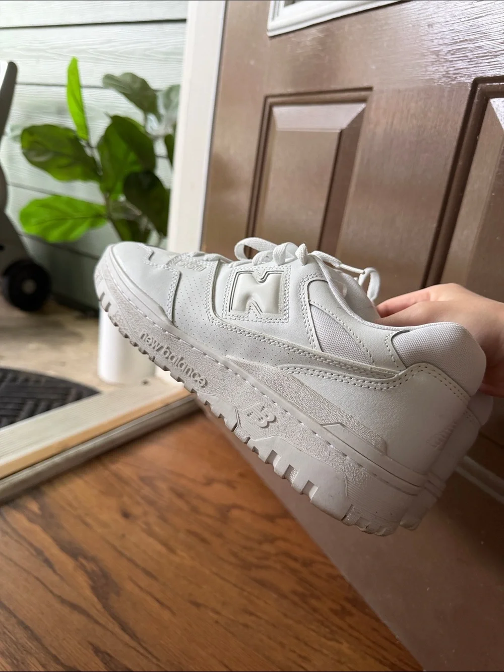 New Balance White Low-Top Lace-Up Sneakers